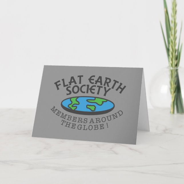 Flat Earth Society-Mitglieder auf der ganzen Welt Karte (Vorderseite)