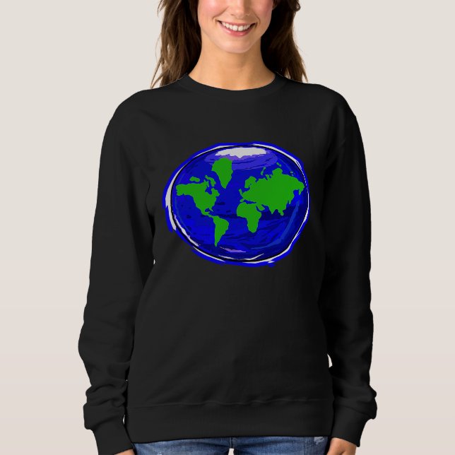 Flat Earth Sweatshirt (Vorderseite)