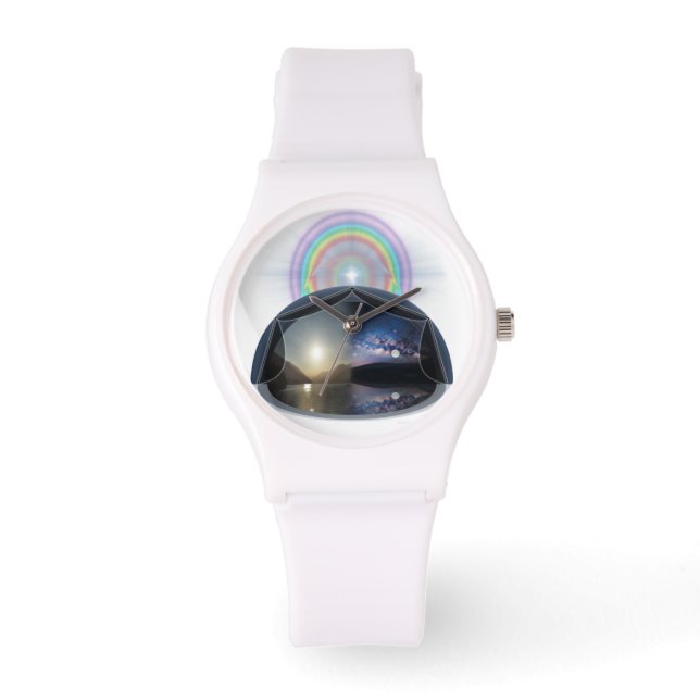 Flat Earth Watch Armbanduhr (Vorderseite)
