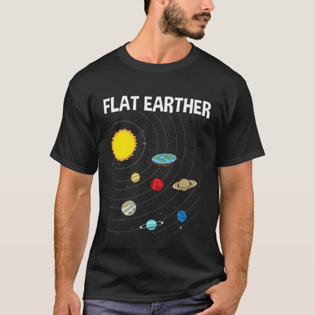 Flat Earther Flat Earth Map Conspiracy  1 T-Shirt (Vorderseite)