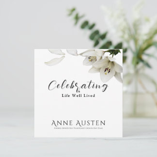 Flat Funeral Thank You Card - Editable Dankeskarte