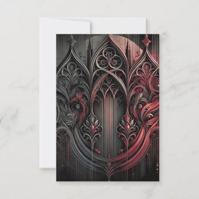 Flat Gothic Dankekarte Dankeskarte (Vorderseite)
