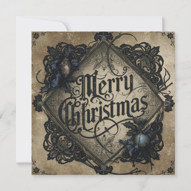 flat gothic style christmas card karte (Vorderseite)