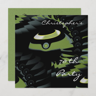 Flat Green Bowls Geburtstag Einladung