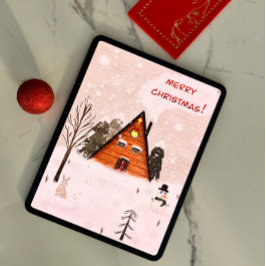 Flat Greeting Card "Cosy Christmas" handgezeichnet Karte