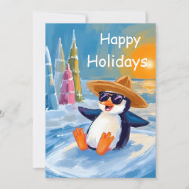 Flat Greeting Card "Happy Holidays" Karte