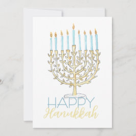 Flat Hanukkah Card Feiertagskarte