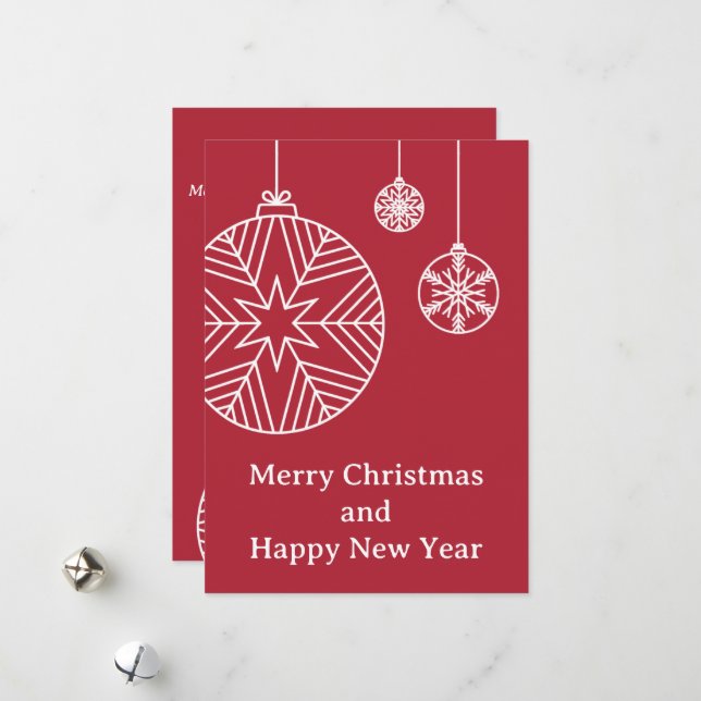 Flat Holiday Card Feiertagskarte (Vorderseite/Rückseite Beispiel)