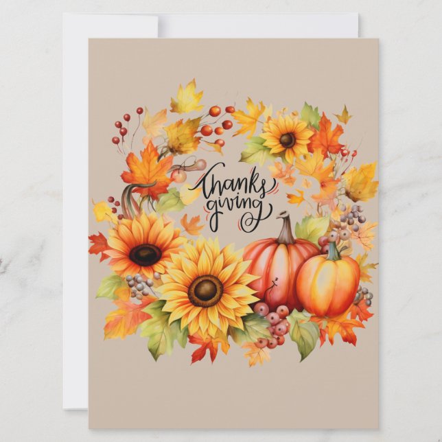 Flat Holiday Card Feiertagskarte (Vorderseite)