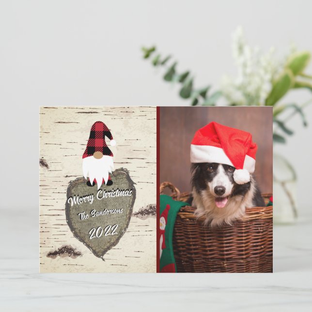 Flat Holiday Card Feiertagskarte (Stehend Vorderseite)