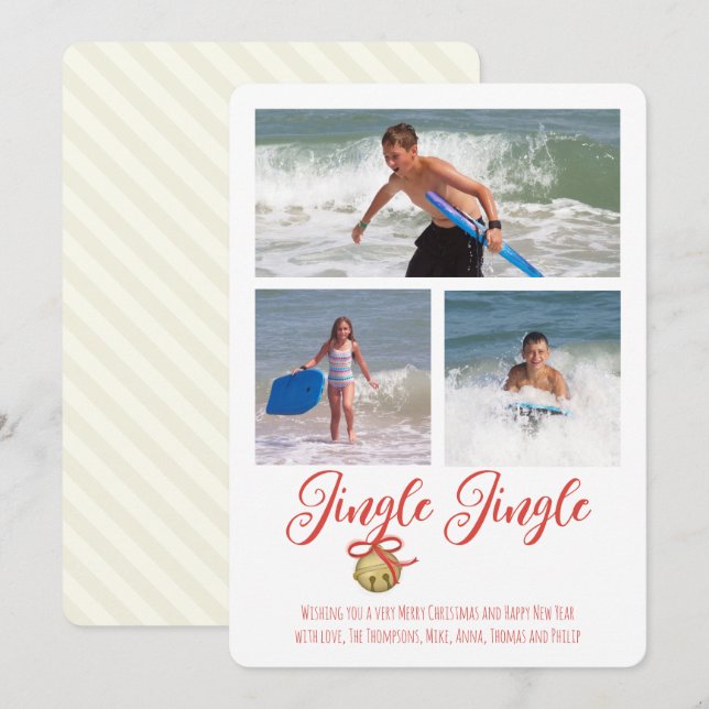 Flat Holiday Card Feiertagskarte (Vorne/Hinten)