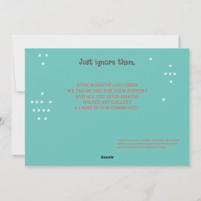 Flat Holiday Card Feiertagskarte (Rückseite)