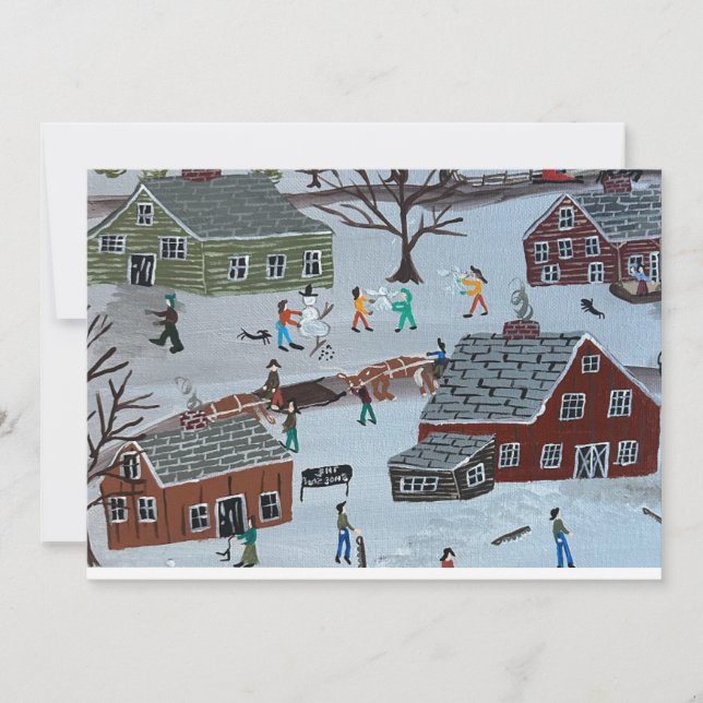 Flat Holiday Card Feiertagskarte (Vorderseite)