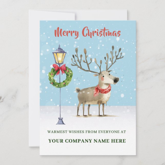 Flat Holiday Card Feiertagskarte (Vorderseite)