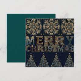 Flat Holiday Card Feiertagskarte