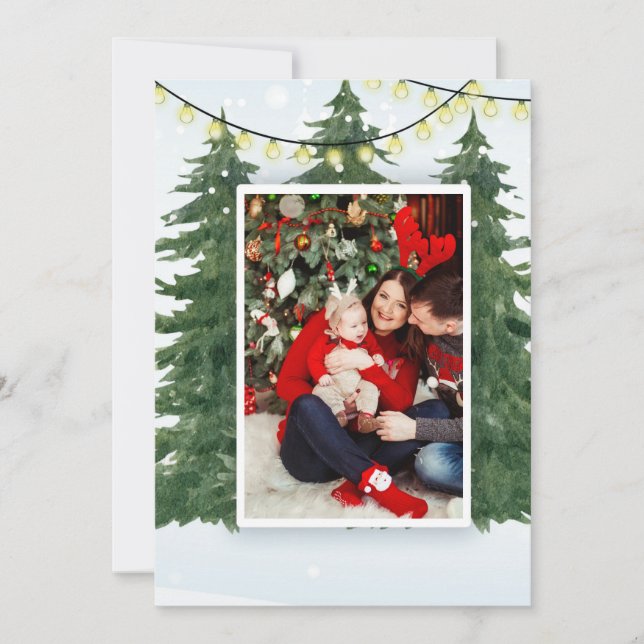 Flat Holiday Card Feiertagskarte (Vorderseite)