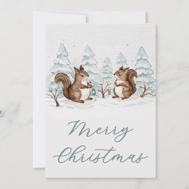 Flat Holiday Card Feiertagskarte (Vorderseite)