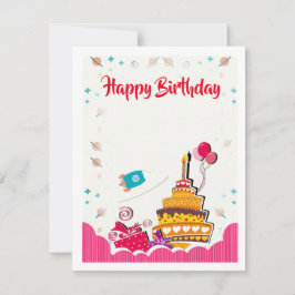 Flat Holiday Card Feiertagskarte