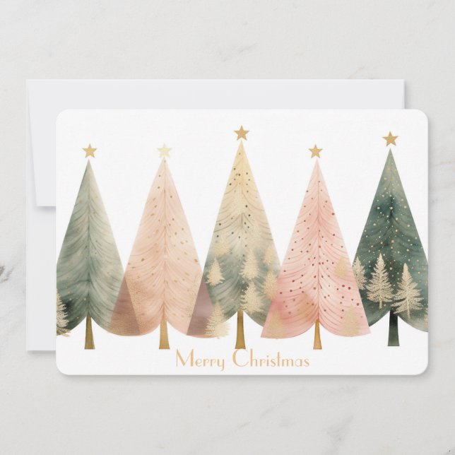 Flat Holiday Card Feiertagskarte (Vorderseite)