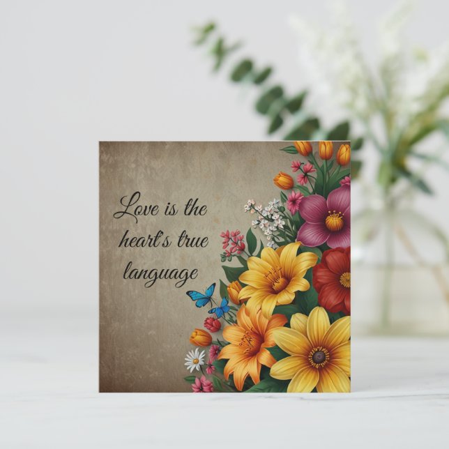 Flat Holiday Card Feiertagskarte (Stehend Vorderseite)