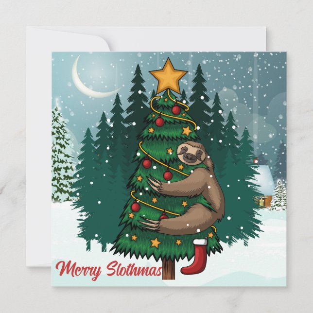 Flat Holiday Card Feiertagskarte (Vorderseite)