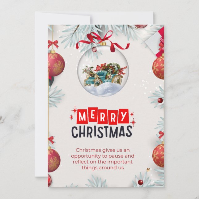 Flat Holiday Card Feiertagskarte (Vorderseite)