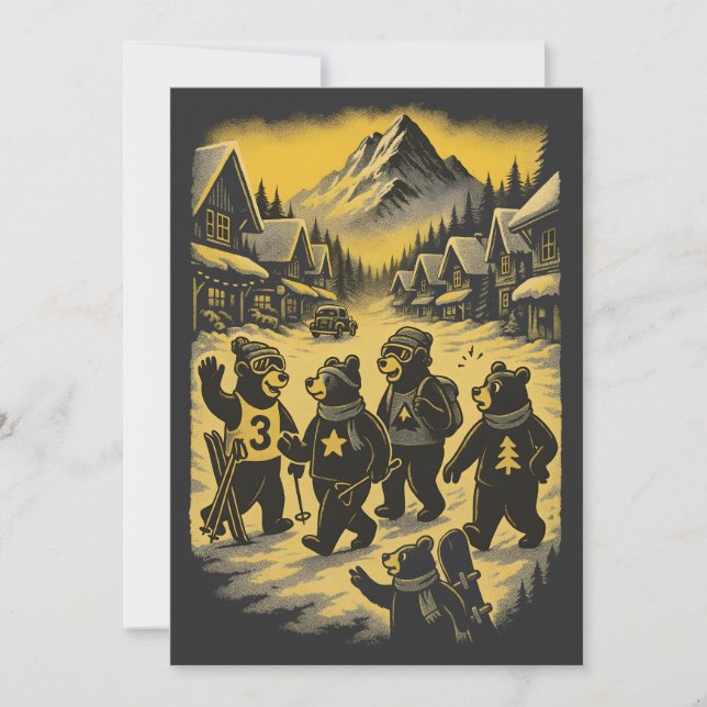 Flat Holiday Card Feiertagskarte (Vorderseite)