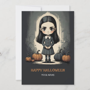 Flat Holiday Card für Mädchen Feiertagskarte