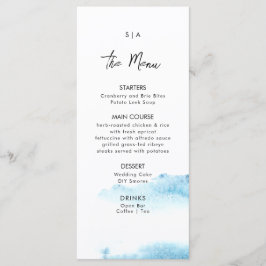 Flat Menu für eine moderne Hochzeit. Menükarte