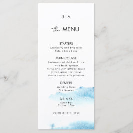 Flat Menu für eine moderne Hochzeit. Menükarte