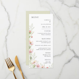 Flat Menu Minimalistisch moderne Kalligraphie, Hoc Menükarte