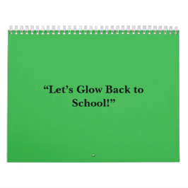 Flat Neon Green Background – School Texture Kalender