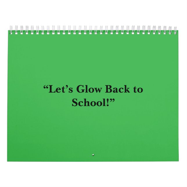 Flat Neon Green Background – School Texture Kalender (Titelbild)