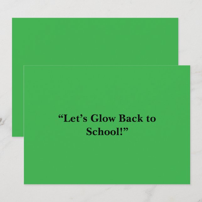 Flat Neon Green Background - Schultextur Ankündigung (Vorne/Hinten)