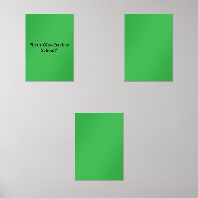 Flat Neon Green Background - Schultextur Bilderwand Sets (Vorderseite)