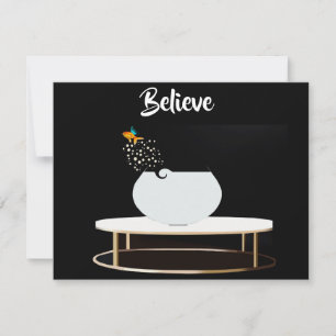 Flat Note Card glauben Mitteilungskarte