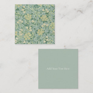FLAT NOTE CARD : WILLIAM MORRIS : JASMINE MITTEILUNGSKARTE