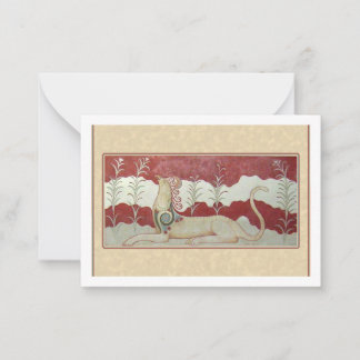 Flat Note Card with Minoan Grifon Mitteilungskarte