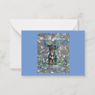 Flat Notecard mit Tierschutzmeldung Mitteilungskarte