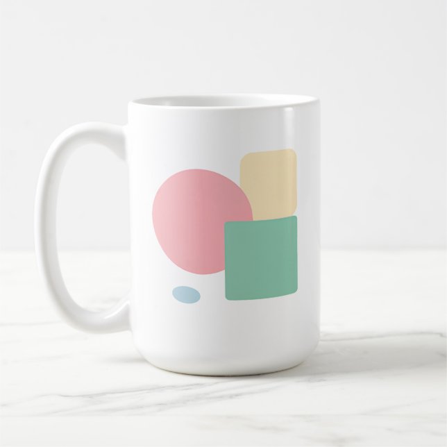 Flat Pastel Shapes Kaffeetasse (Links)