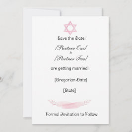 Flat Save The Date Card