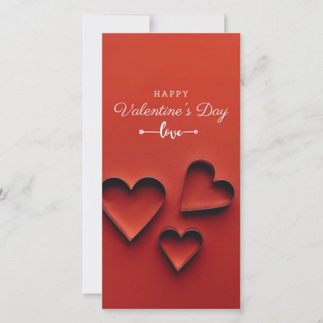 Flat Valentine's Day Card (Vorderseite)