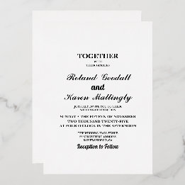 Flat Wedding Folieneinladung