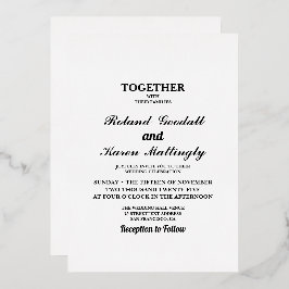 Flat Wedding Folieneinladung