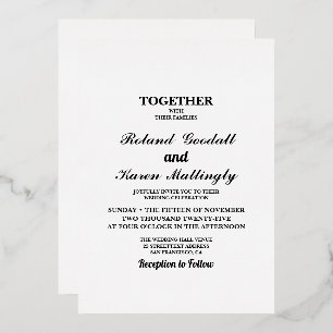 Flat Wedding Folieneinladung