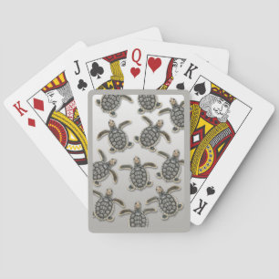 Flatback Meeresschildkrötehatchlings-Spielkarten Spielkarten
