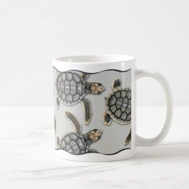 Flatback Seeschildkröte-Tasse Kaffeetasse (Rechts)
