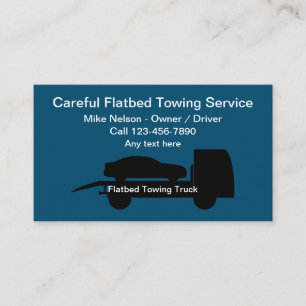 Flatbed Tocker und Wrecker Service Visitenkarte