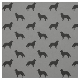 Flatbeschichtete Retriever-Silhouetten Hunde Gemus Stoff