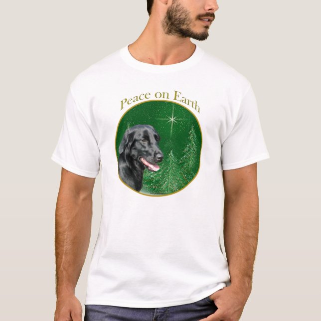 Flatbeschichteter Retriever-Frieden T-Shirt (Vorderseite)